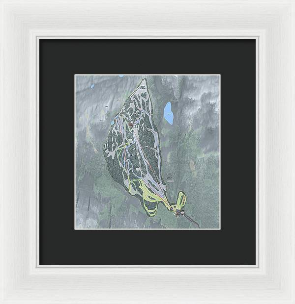 Eaglecrest Ski Trail Map - Framed Print - Powderaddicts