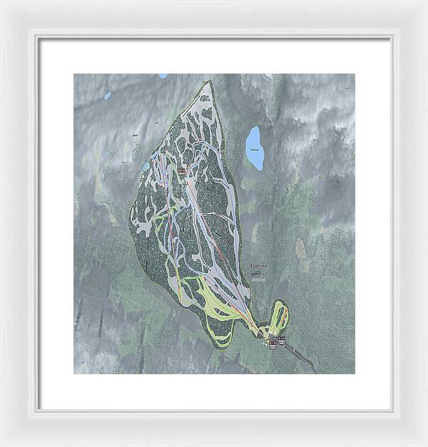 Eaglecrest Ski Trail Map - Framed Print - Powderaddicts