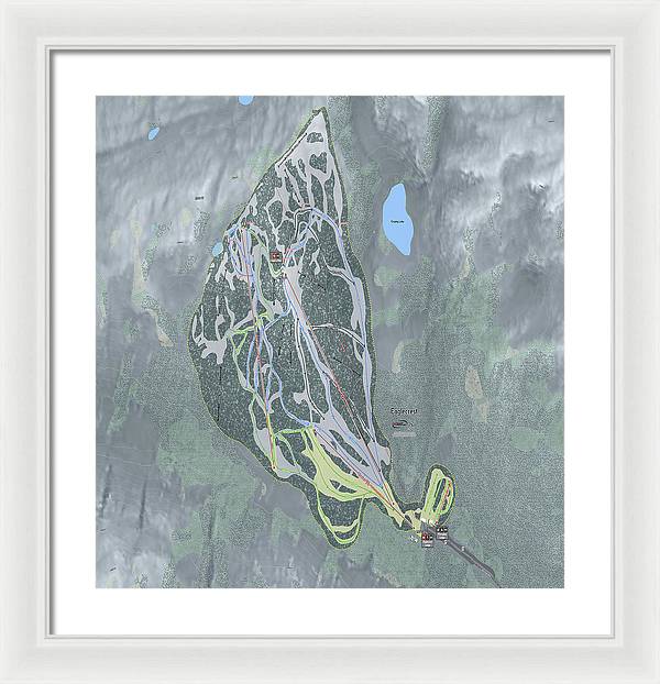 Eaglecrest Ski Trail Map - Framed Print - Powderaddicts