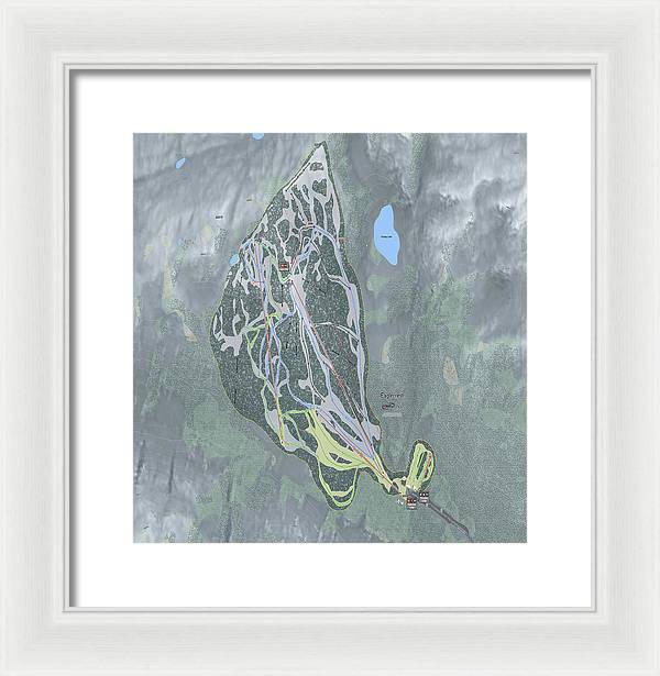 Eaglecrest Ski Trail Map - Framed Print - Powderaddicts