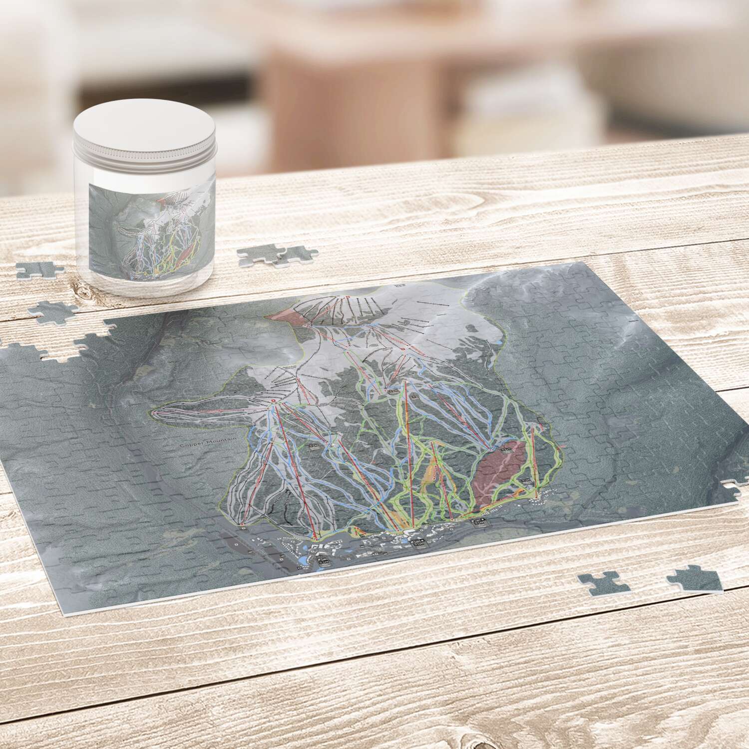 Copper Mountain Colorado Ski Trail Map Puzzle - Powderaddicts