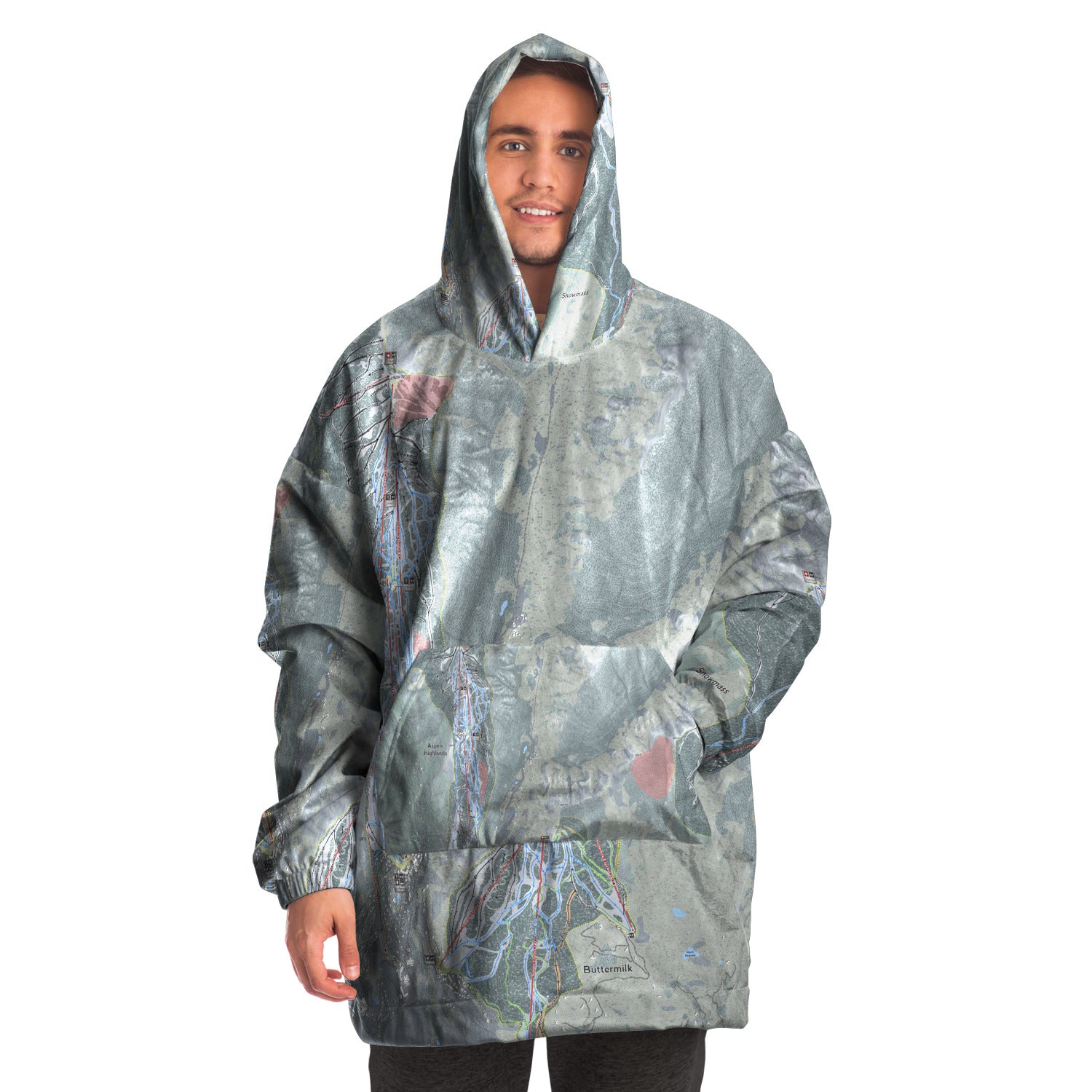 Aspen Snowmass, Colorado Ski Trail Map - Snuggie - Powderaddicts