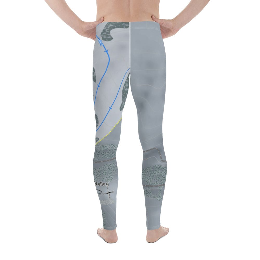 Echo Valley, Washington ski Trail Map Men's Base Layer Bottom - Powderaddicts