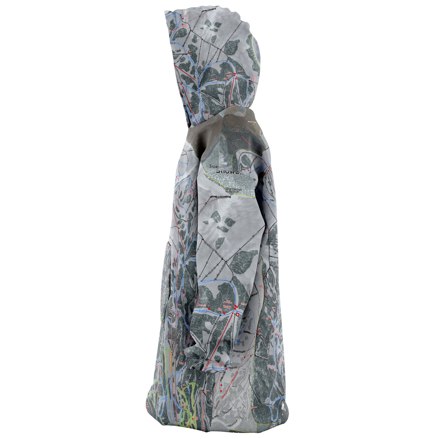 Snowbird, Utah Ski Trail Map - Snug Hoodie