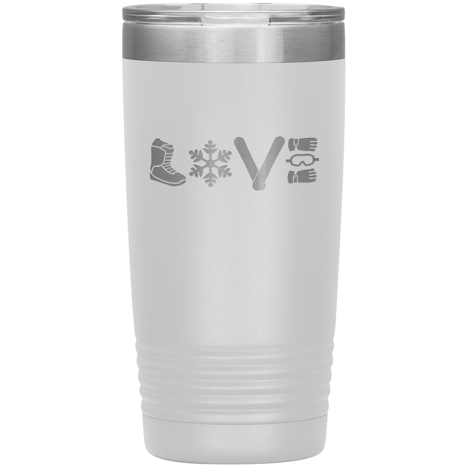 Love Snowboard Symbols 20oz Tumbler - Powderaddicts