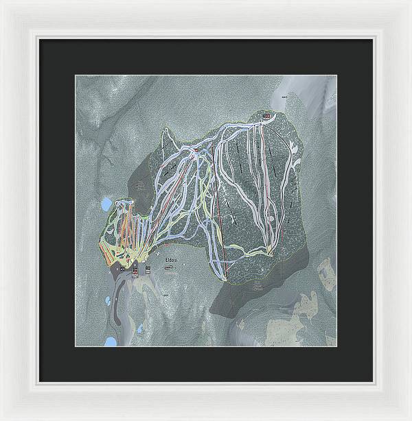 Eldora Ski Trail Map - Framed Print - Powderaddicts