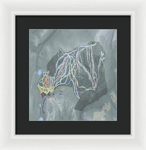 Eldora Ski Trail Map - Framed Print - Powderaddicts