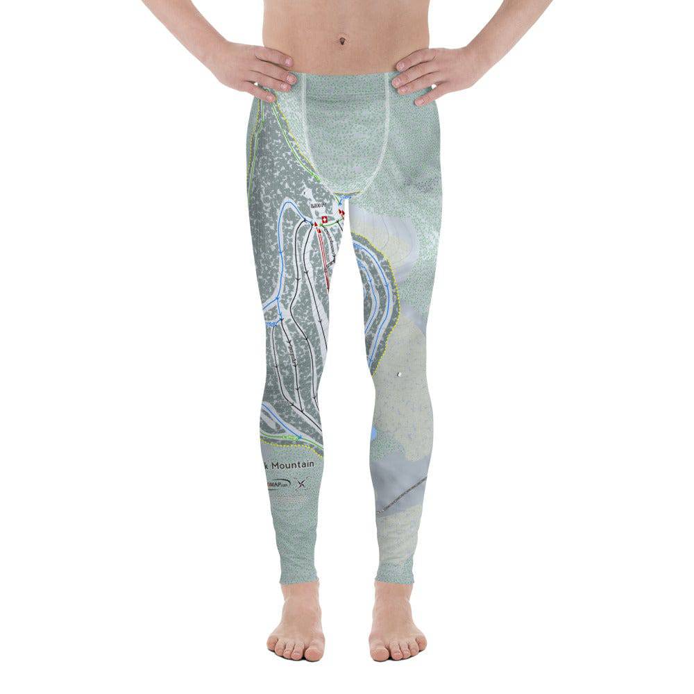 Elk Mountain, Pennsylvania Ski Trail Map Men's Base Layer Bottom - Powderaddicts