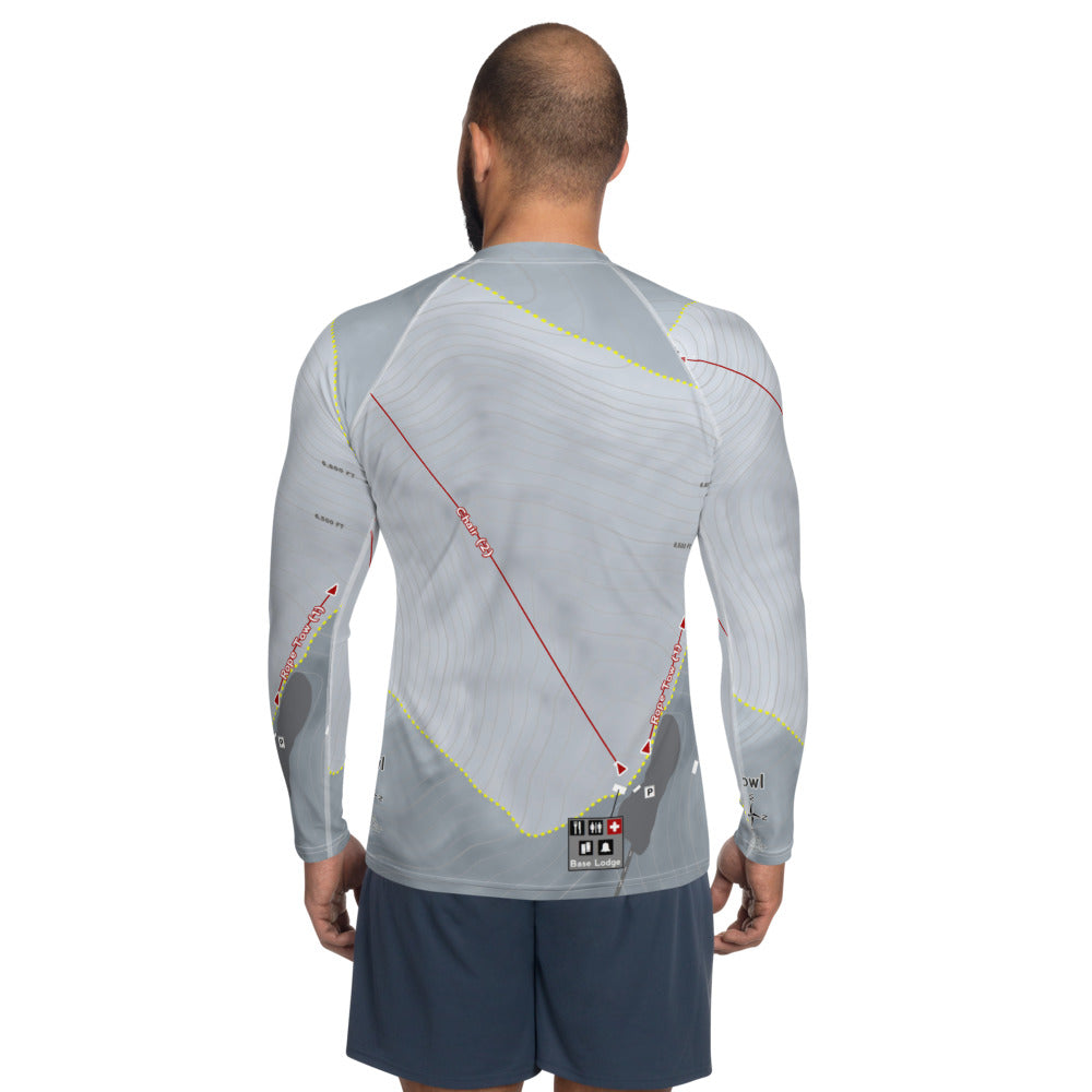 Elko Snobowl, Nevada Ski Trail Map Men's Base Layer Top - Powderaddicts