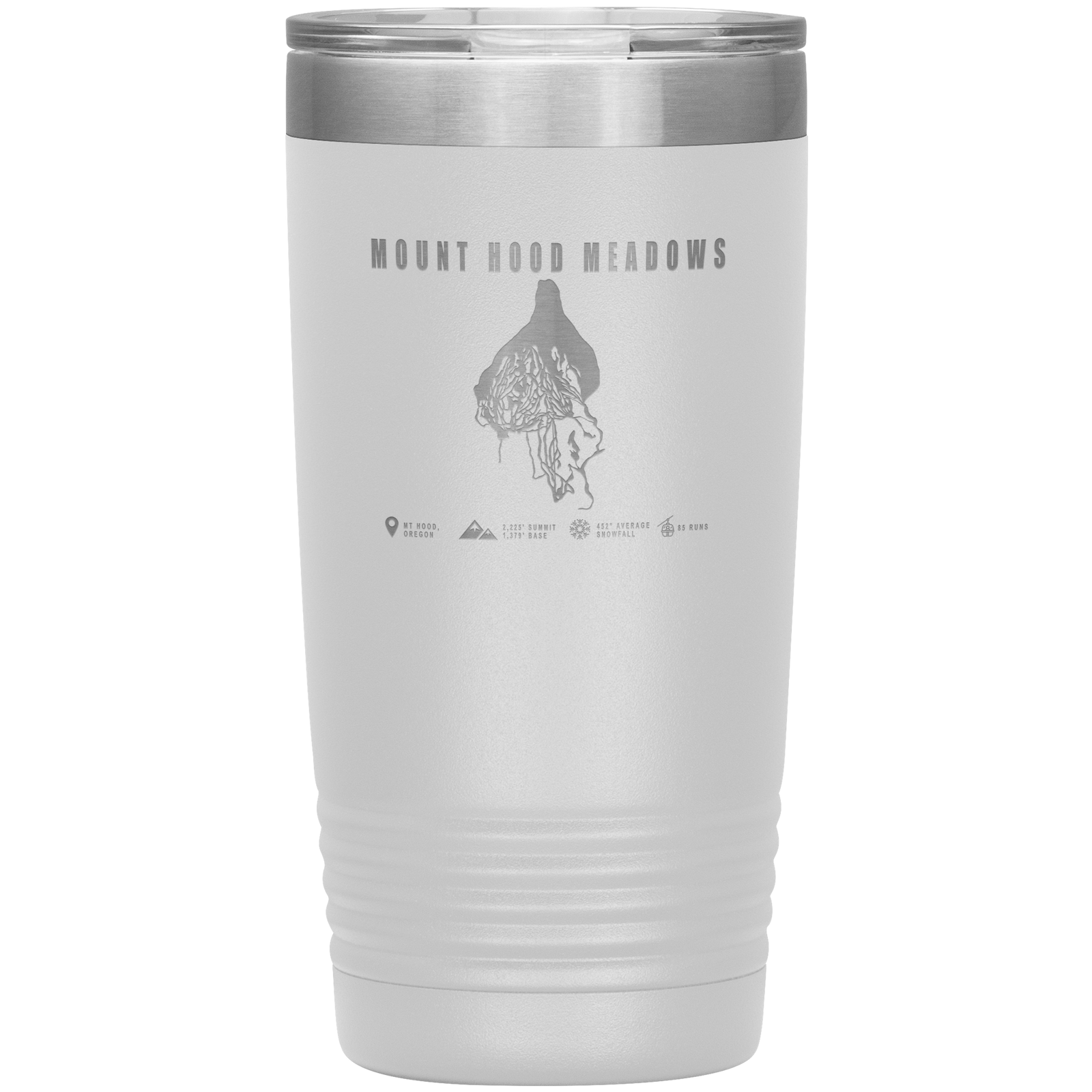 Mount Hood Meadows, Oregon Ski Trail Map 20oz Tumbler - Powderaddicts