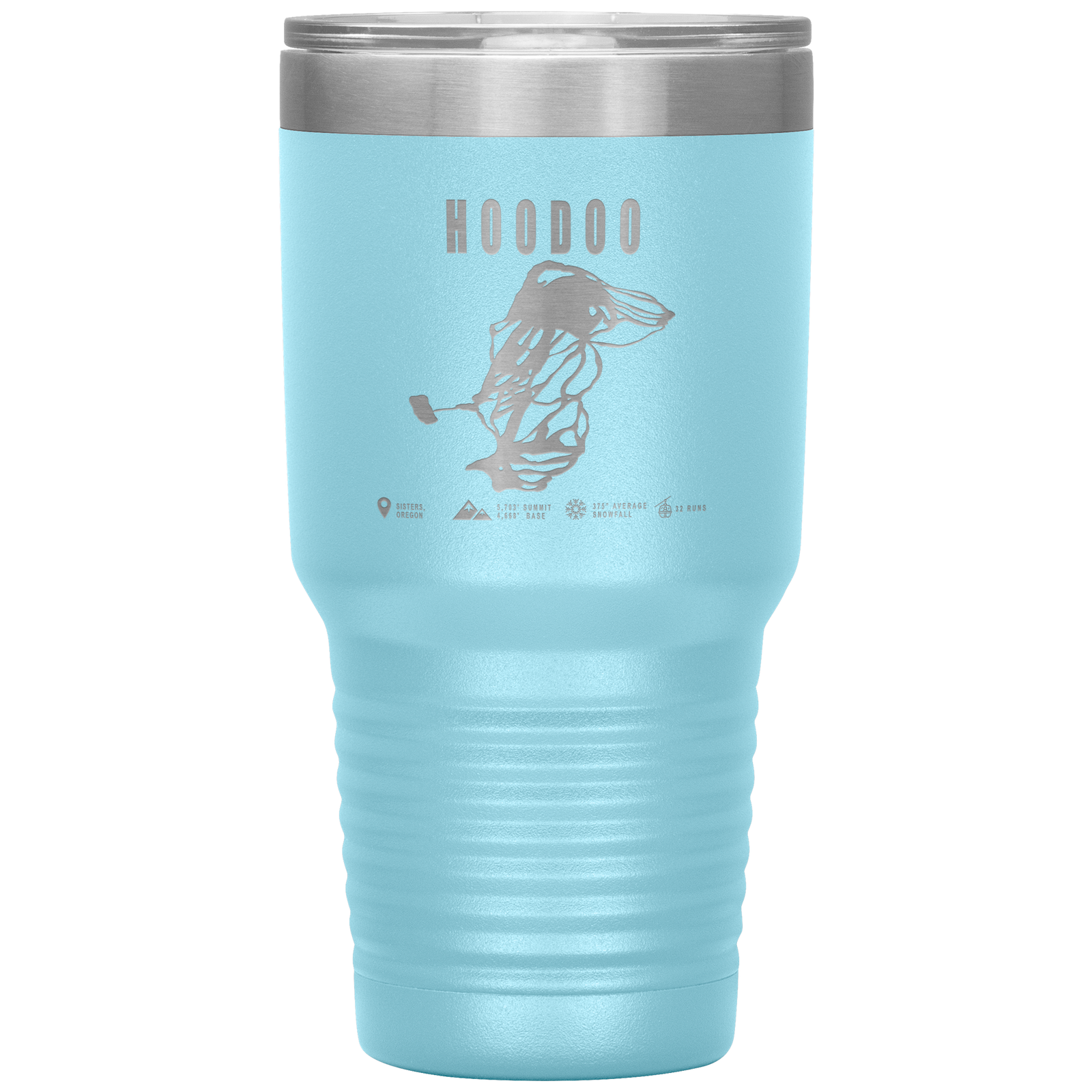 Hoodoo, Oregon Ski Trail Map 30oz Tumbler - Powderaddicts
