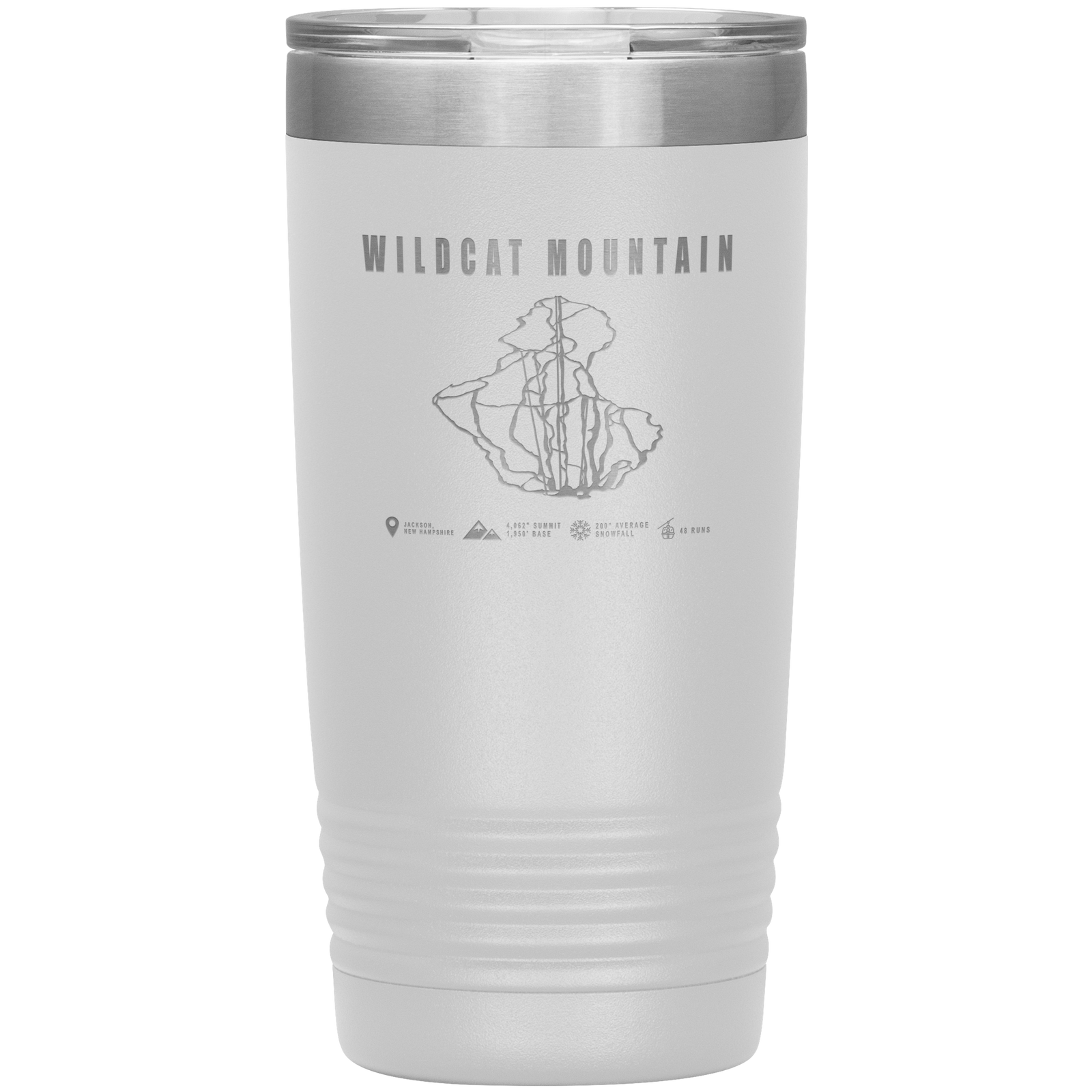 Wildcat Mountain, New Hampshire Ski Trail Map 20oz Tumbler - Powderaddicts