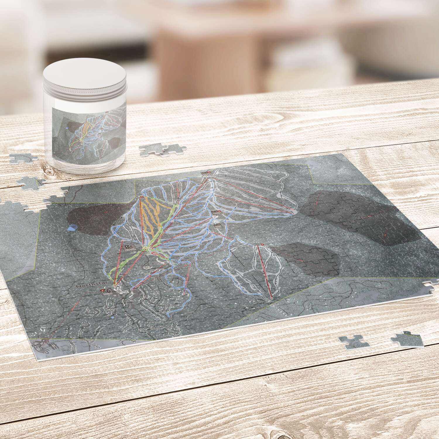 Northstar, California Ski Trail Map Puzzle - Powderaddicts