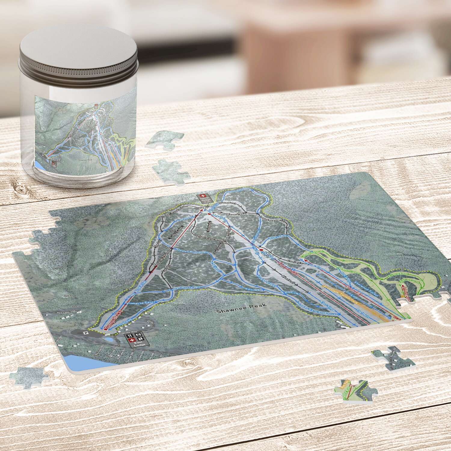 Shawnee Peak Maine Ski Trail Map Puzzle - Powderaddicts