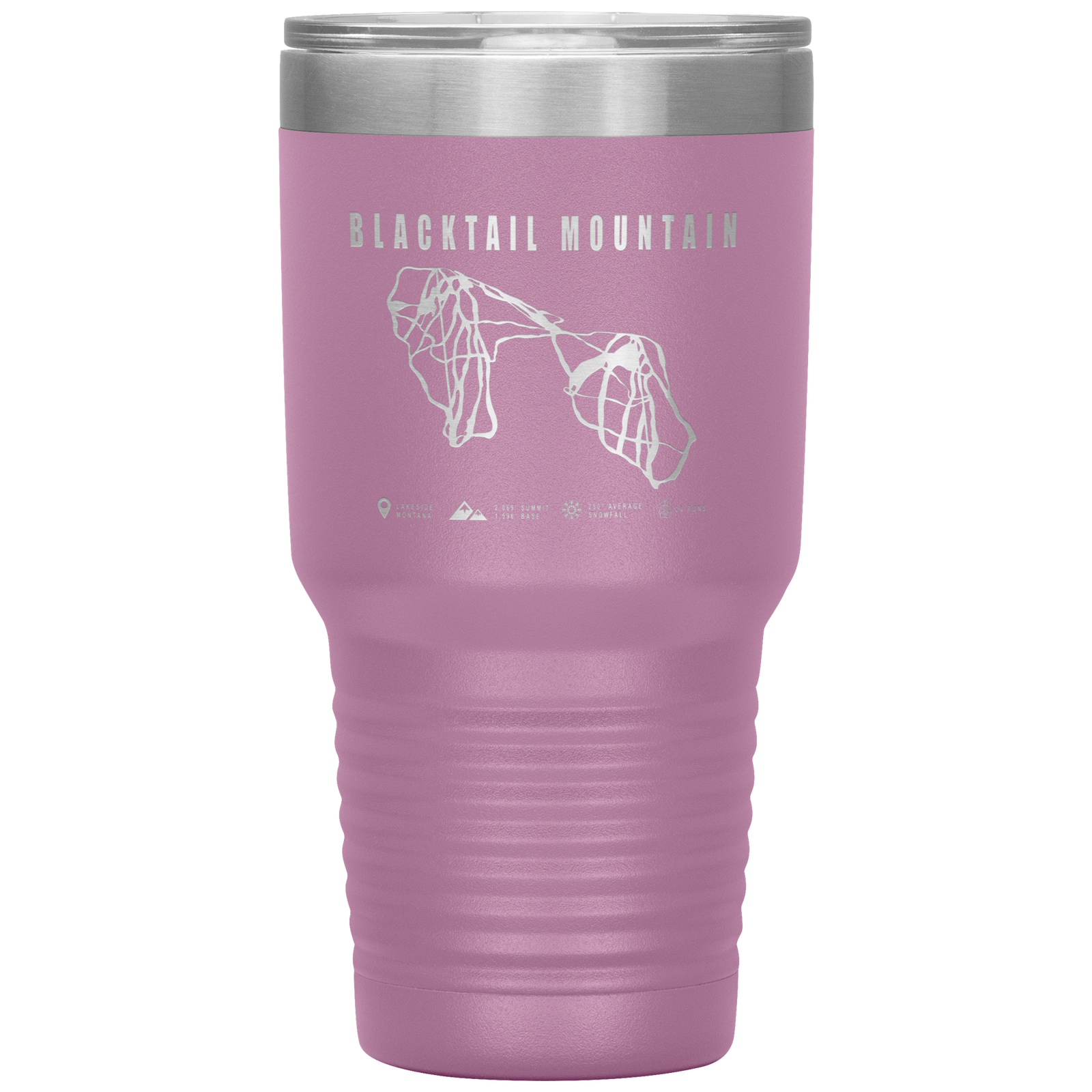 Blacktail Mountain Montana Ski Trail Map 30oz Tumbler - Powderaddicts