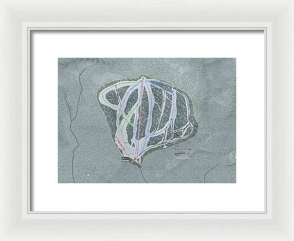 Ferguson Ridge Ski Trail Map - Framed Print - Powderaddicts