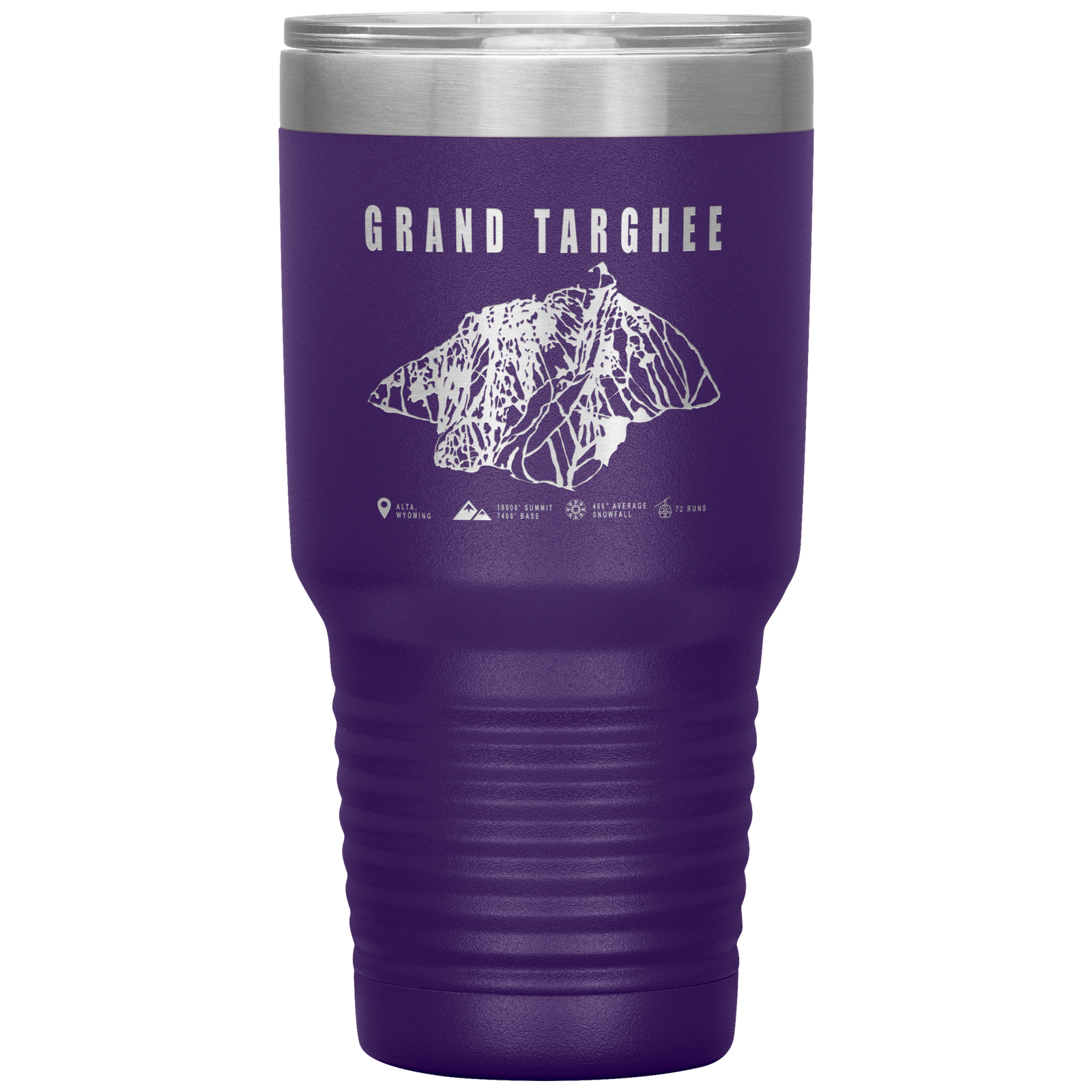 Grand Targhee Wyoming Ski Trail Map 30oz Tumbler - Powderaddicts