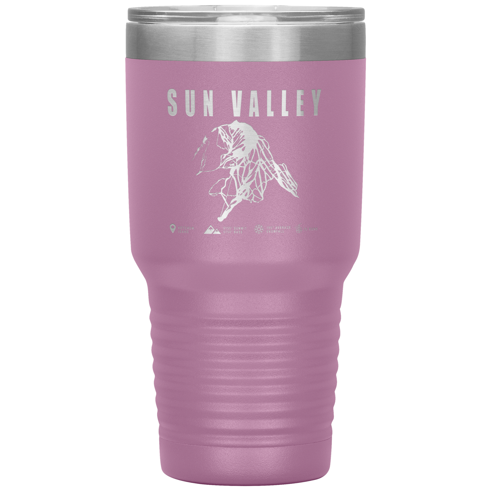 Sun Valley Idaho Ski Trail Map 30oz Tumbler - Powderaddicts