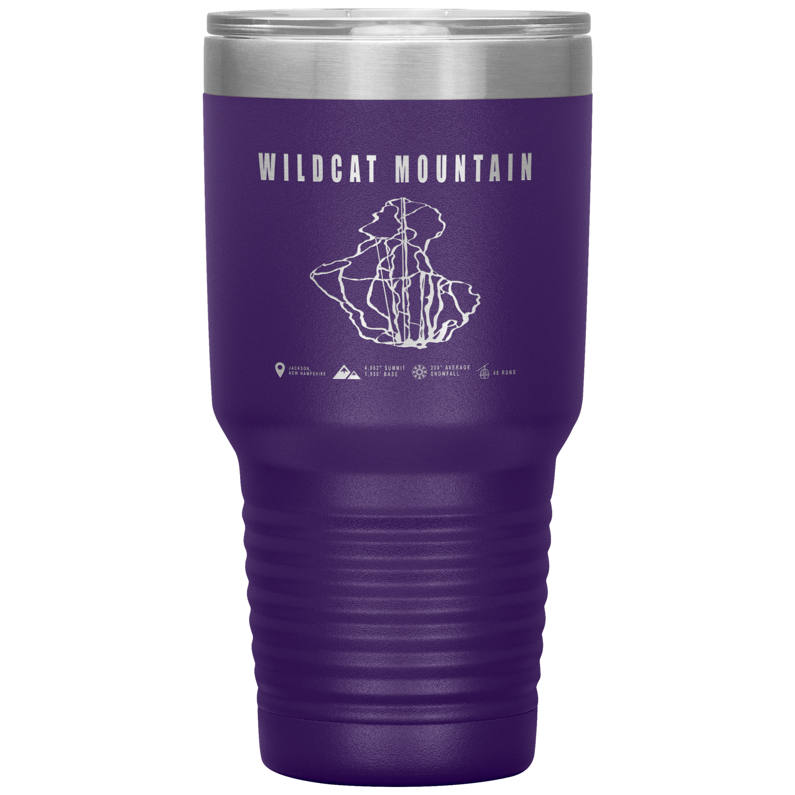 Wildcat Mountain, New Hampshire Ski Trail Map 30oz Tumbler - Powderaddicts