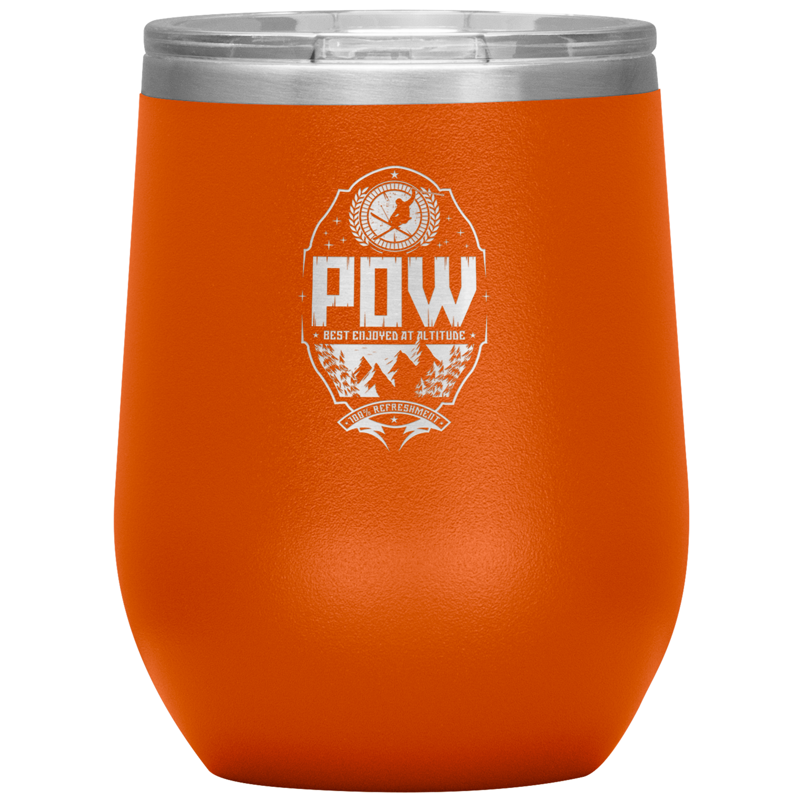 Pow Best Enjoyed At Altitude Wine 12oz Tumbler - Powderaddicts