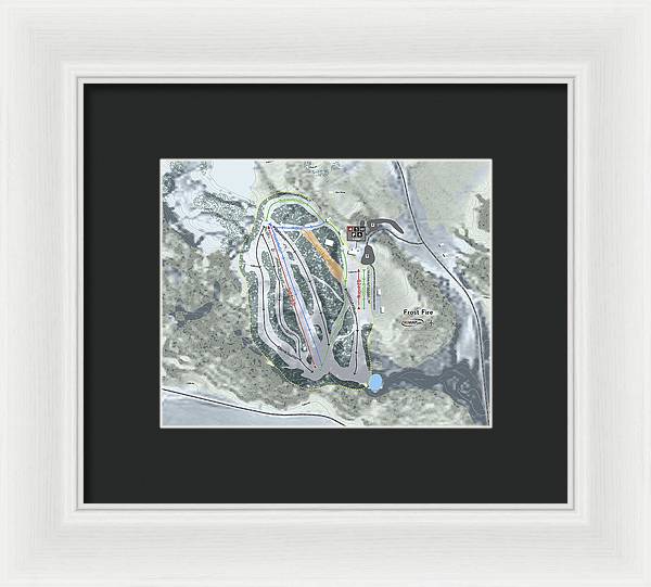 Frost Fire Ski Trail Map - Framed Print - Powderaddicts