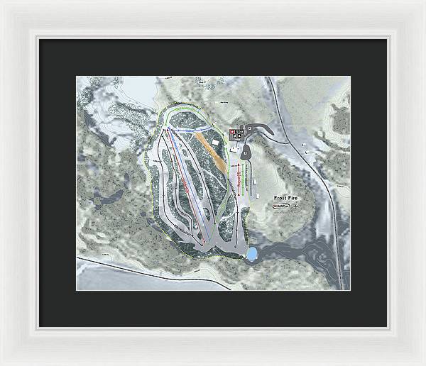 Frost Fire Ski Trail Map - Framed Print - Powderaddicts