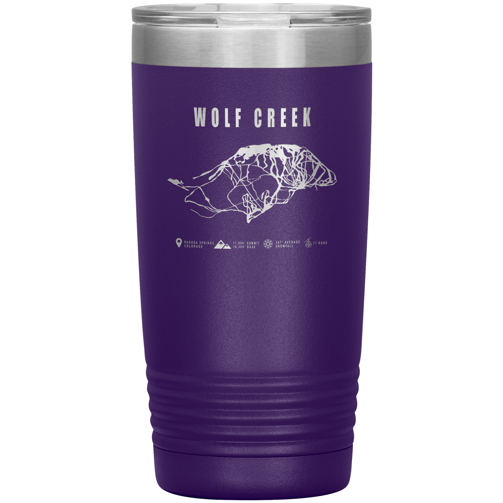 Wolf Creek Colorado Ski Trail Map 20oz Tumbler - Powderaddicts