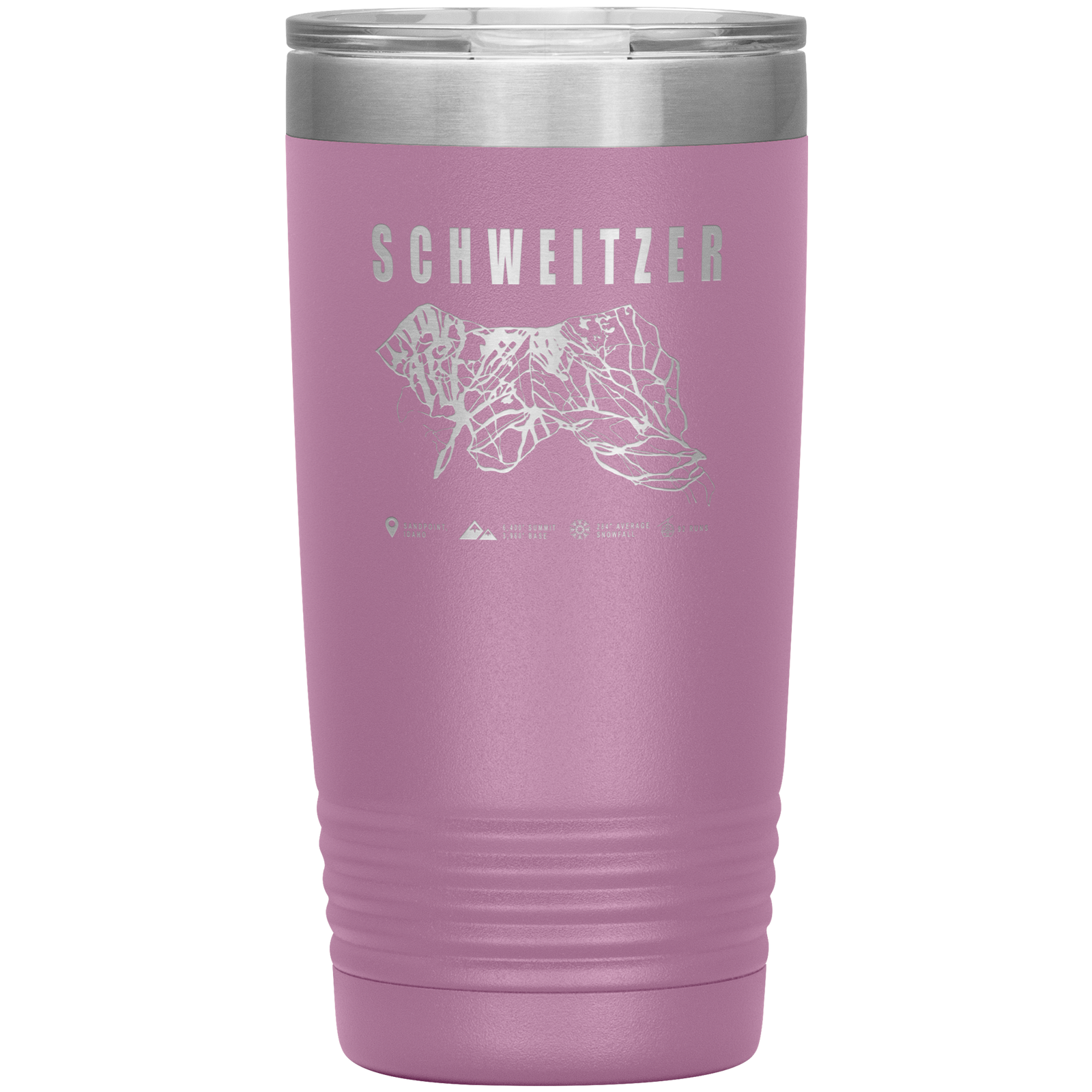 Schweitzer Idaho Ski Trail Map 20oz Tumbler - Powderaddicts