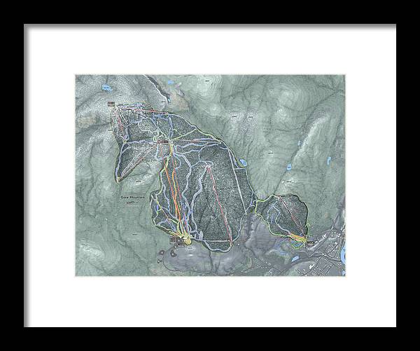 Gore Mountain Ski Trail Map - Framed Print - Powderaddicts
