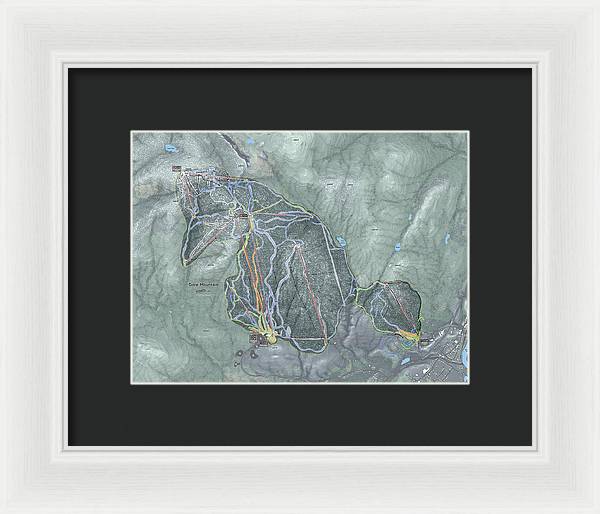 Gore Mountain Ski Trail Map - Framed Print - Powderaddicts