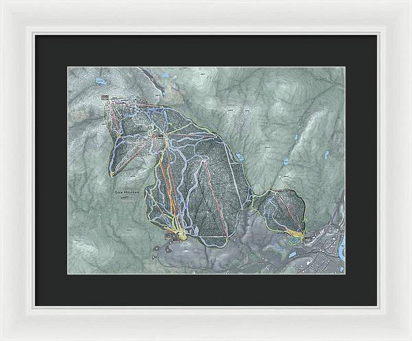 Gore Mountain Ski Trail Map - Framed Print - Powderaddicts