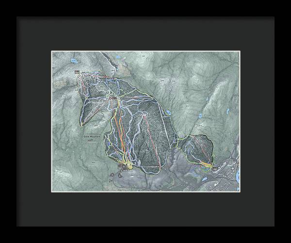 Gore Mountain Ski Trail Map - Framed Print - Powderaddicts