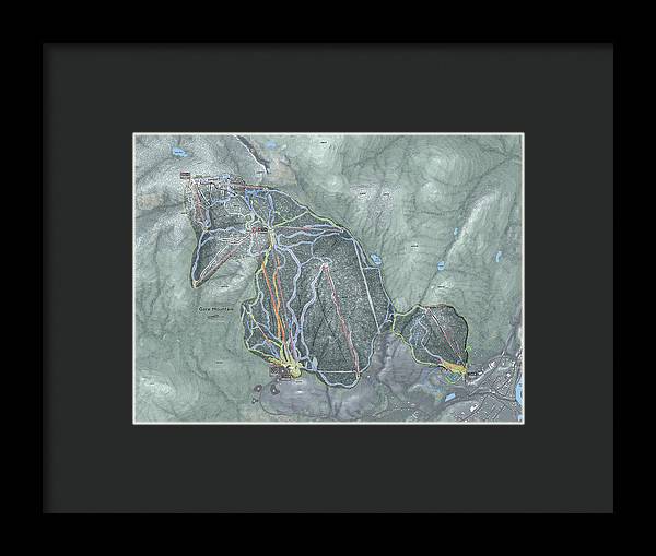Gore Mountain Ski Trail Map - Framed Print - Powderaddicts