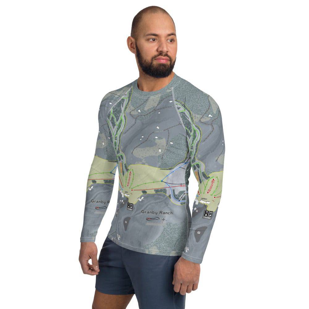 Granby Ranch, Colorado Ski Trail Map Men's Base Layer Top - Powderaddicts