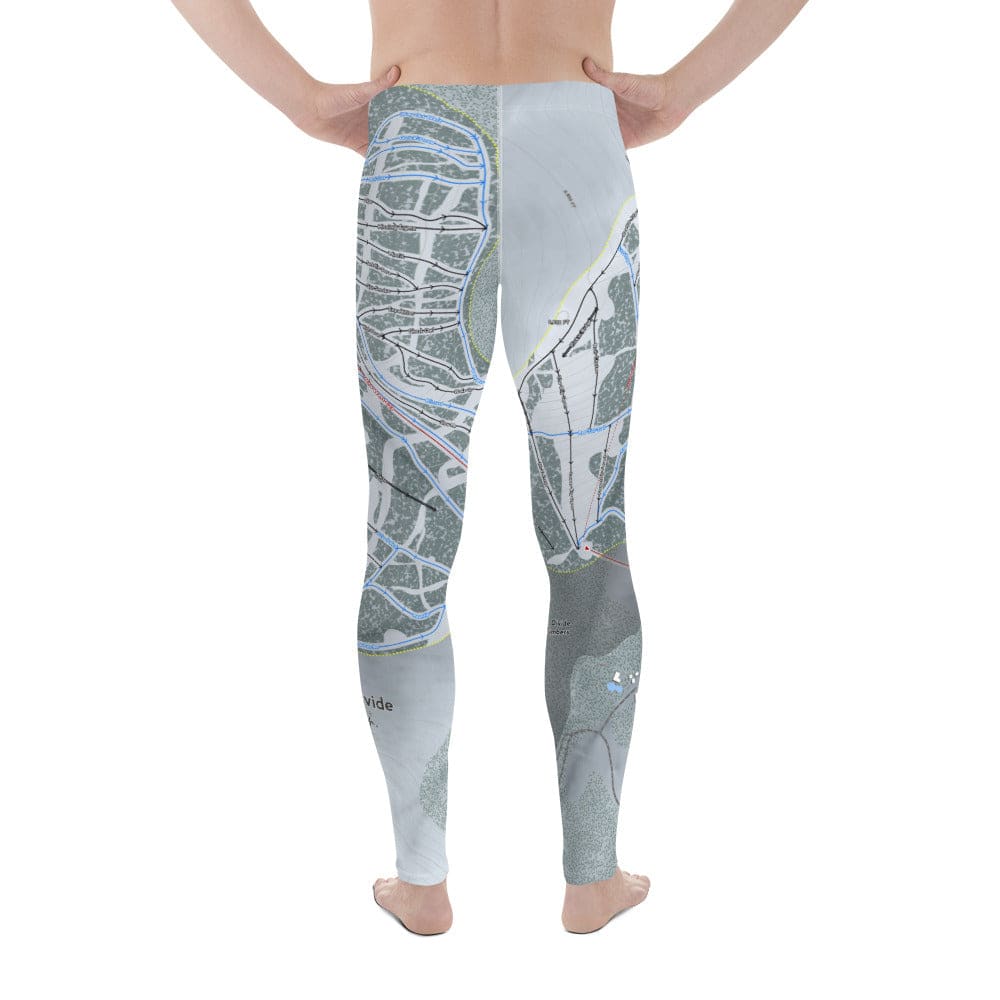 Great Divide, Montana Ski Trail Map Men's Base Layer Bottom - Powderaddicts