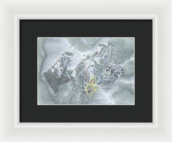 Great Divide Ski Trail Map - Framed Print - Powderaddicts