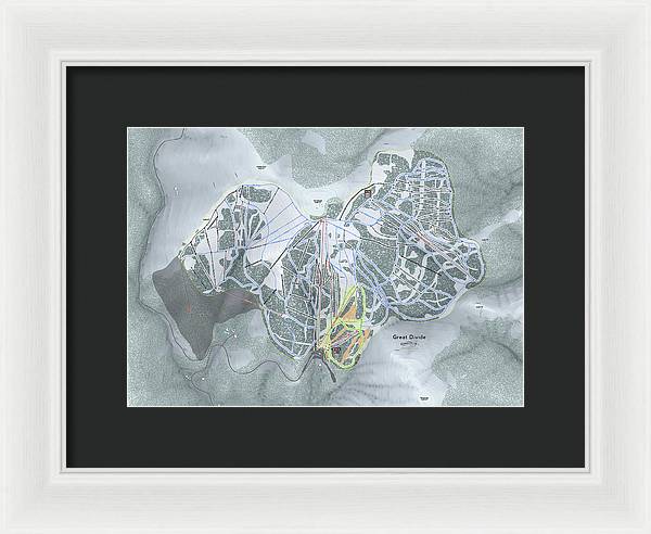 Great Divide Ski Trail Map - Framed Print - Powderaddicts