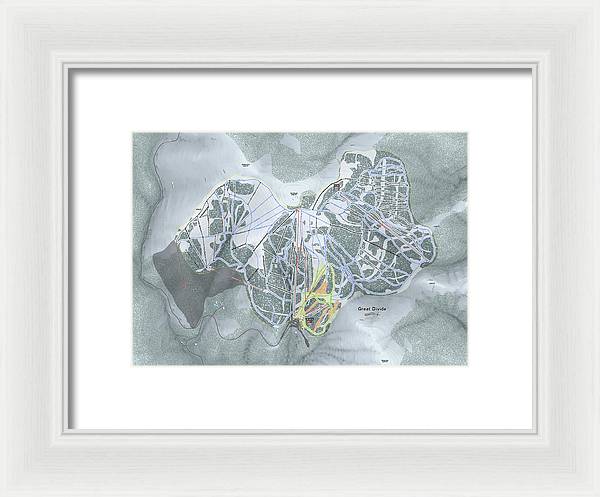 Great Divide Ski Trail Map - Framed Print - Powderaddicts