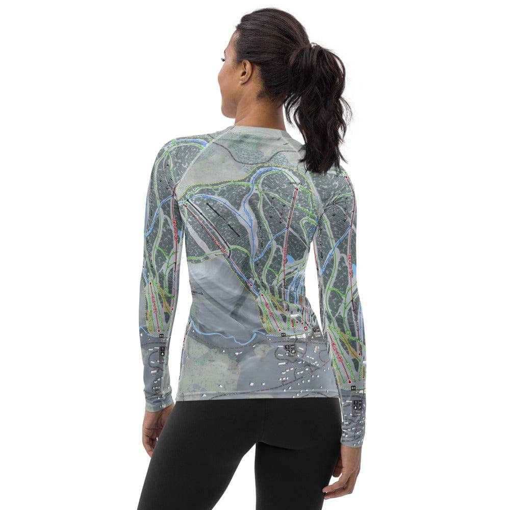 Greek Peak, New York Ski Trail Map Women's Base Layer Top - Powderaddicts