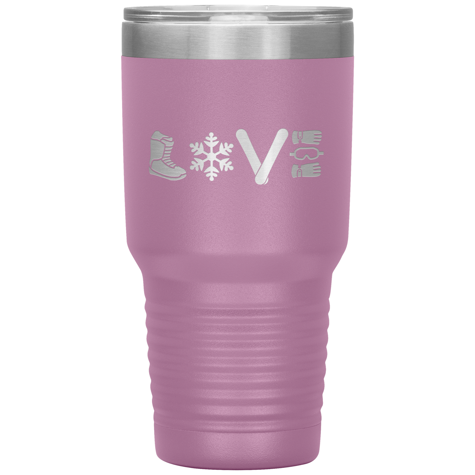 Love Snowboard Symbols 30oz Tumbler - Powderaddicts