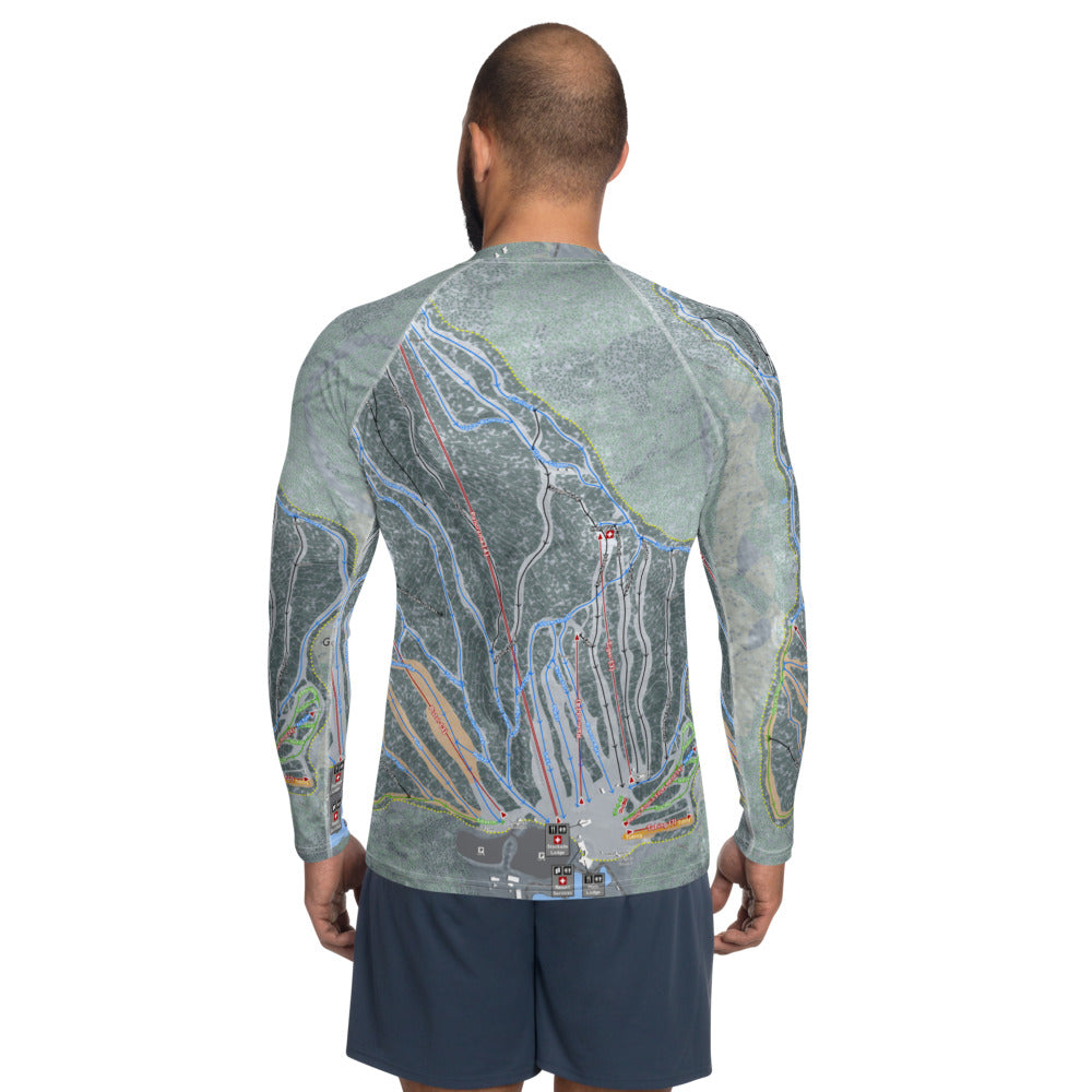 Gunstock Mountain, New Hampshire Ski Trail Map Men's Base Layer Top - Powderaddicts