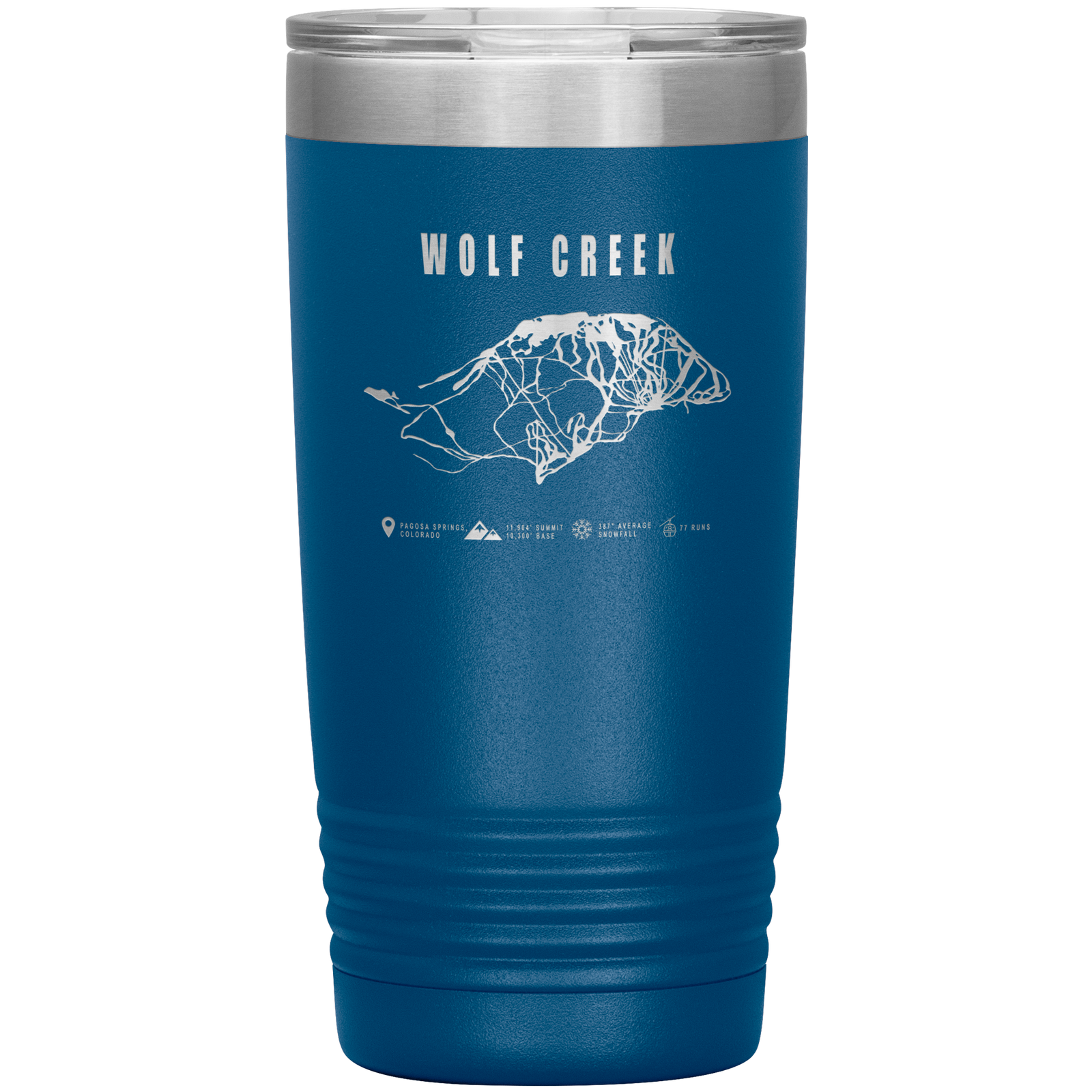 Wolf Creek Colorado Ski Trail Map 20oz Tumbler - Powderaddicts