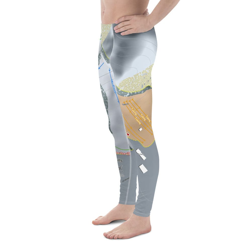 Hanson Hills, Michigan Ski Trail Map Men's Base Layer Bottom - Powderaddicts