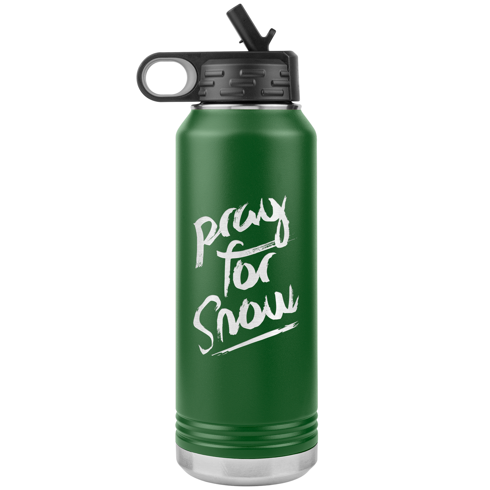 Pray For Snow Back 32oz Water Bottle Tumbler - Powderaddicts