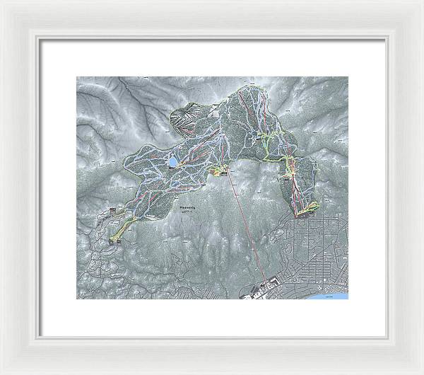 Heavenly Ski Trail Map - Framed Print - Powderaddicts
