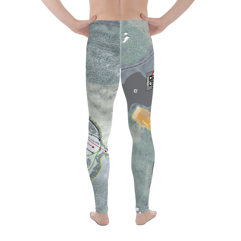 Hermon Mountain, Maine Ski Trail Map Men's Base Layer Bottom - Powderaddicts