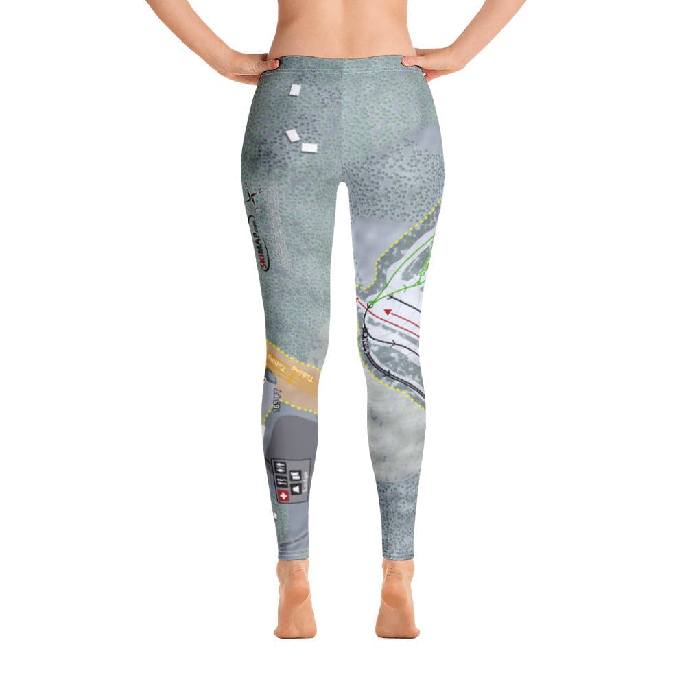 Hermon Mountain, Maine Ski Trail Map Women's Base Layer Bottom - Powderaddicts