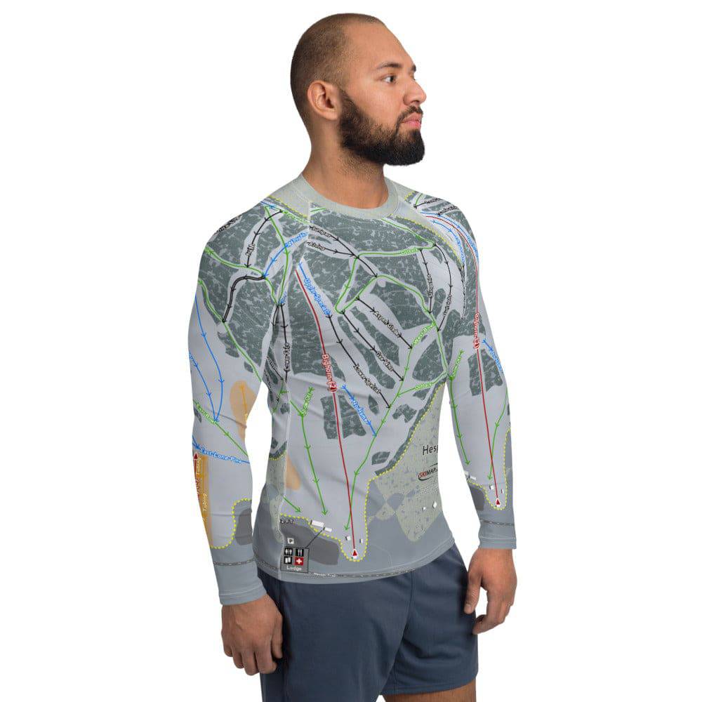 Hesperus, Colorado Ski Trail Map Men's Base Layer Top - Powderaddicts
