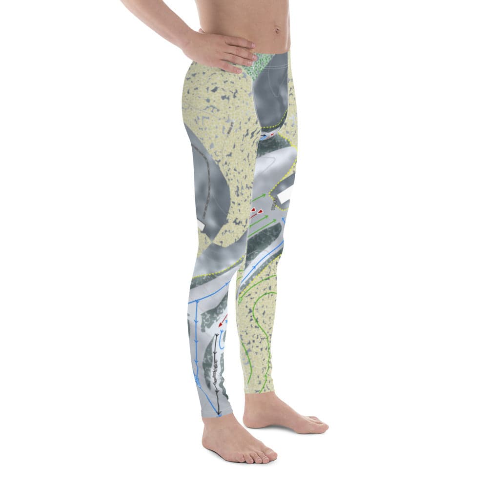 Hickory Hills, Michigan Ski Trail Map Men's Base Layer Bottom - Powderaddicts