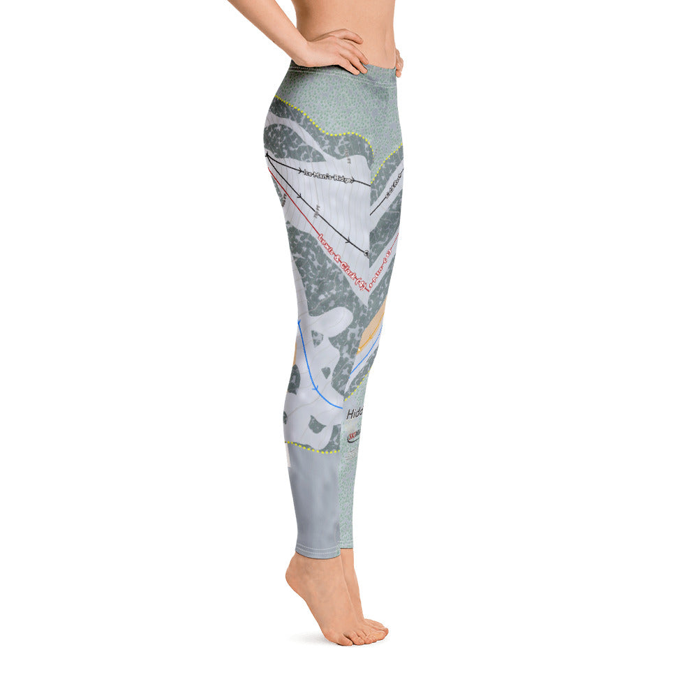 Hidden Valley, Pennsylvania Ski Trail Map Women's Base Layer Bottom - Powderaddicts
